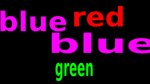 Stroop result